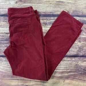 Sonoma Life+StyleWomens 10 Corduroy Pants Red Straight Leg Modern Fit